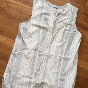 Merona sleeveless cream striped tunic